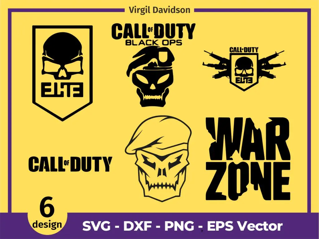 FPS Shooter Clipart, Cod Gaming Warzone SVG, Gamer Modern Warfare Battle Royale