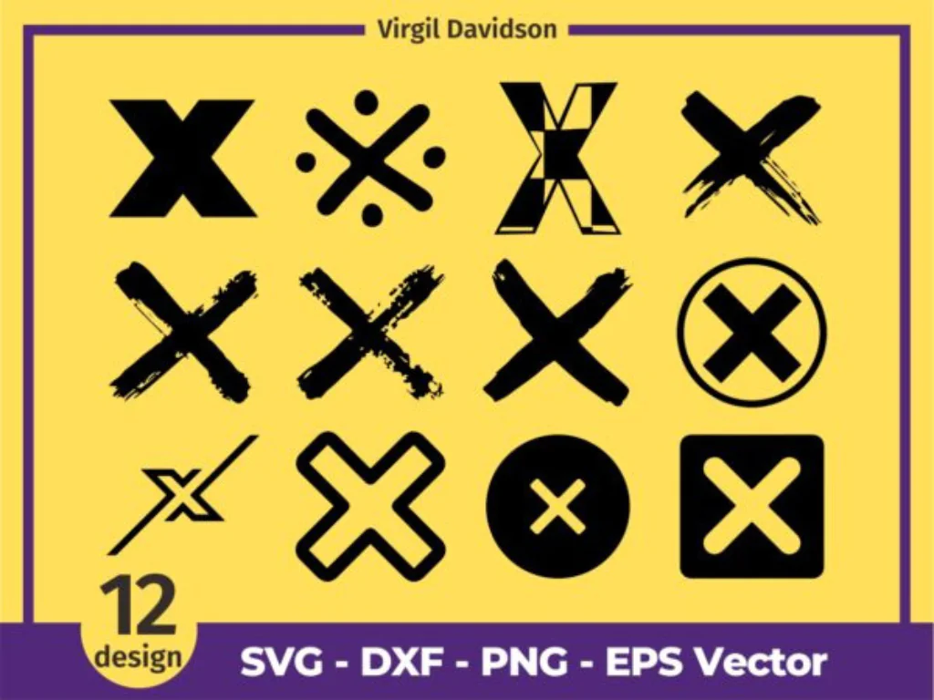 X Mark SVG, X, X Letter, Cross Mark SVG, Clipart, Cricut