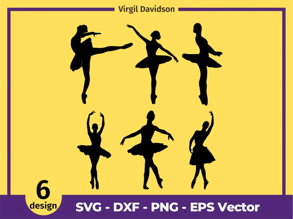 Ballerina Dancing SVG, Clip Art Ballerinas Messy Bun