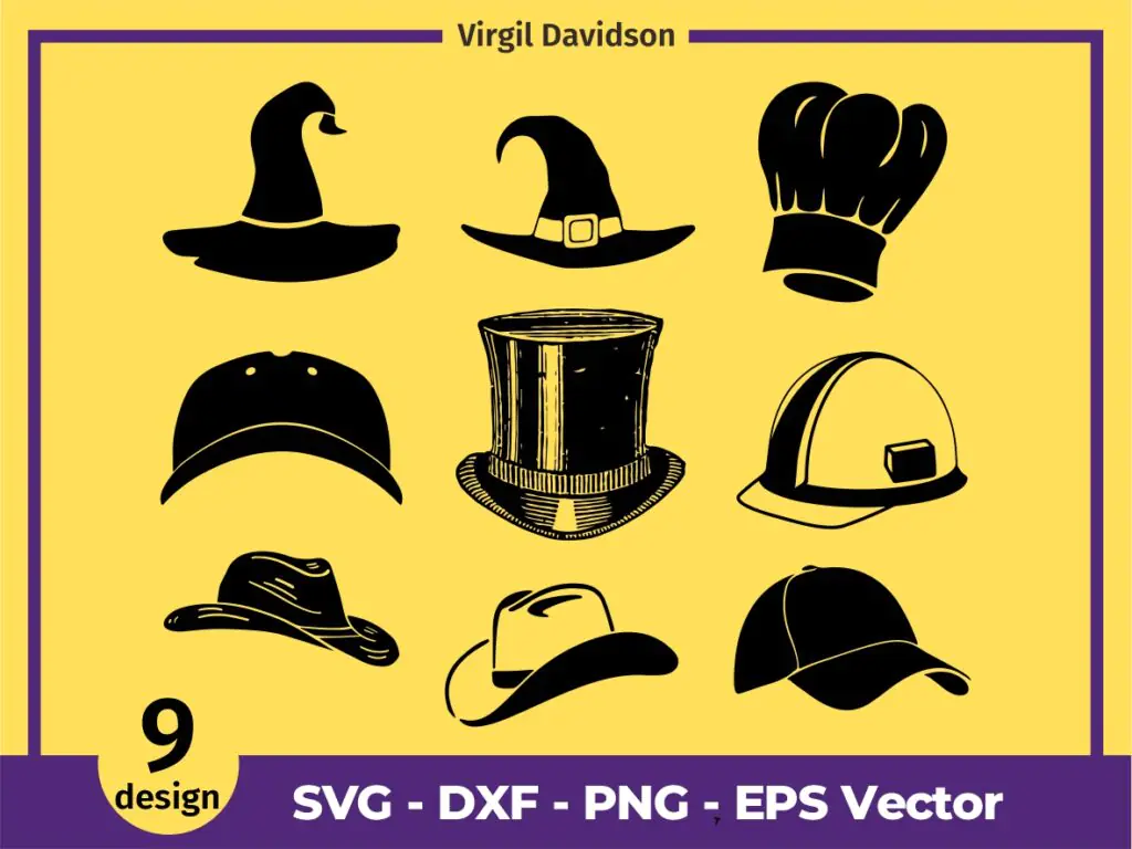 Hat SVG Bundle Hat Silhouette Set | Vectorency