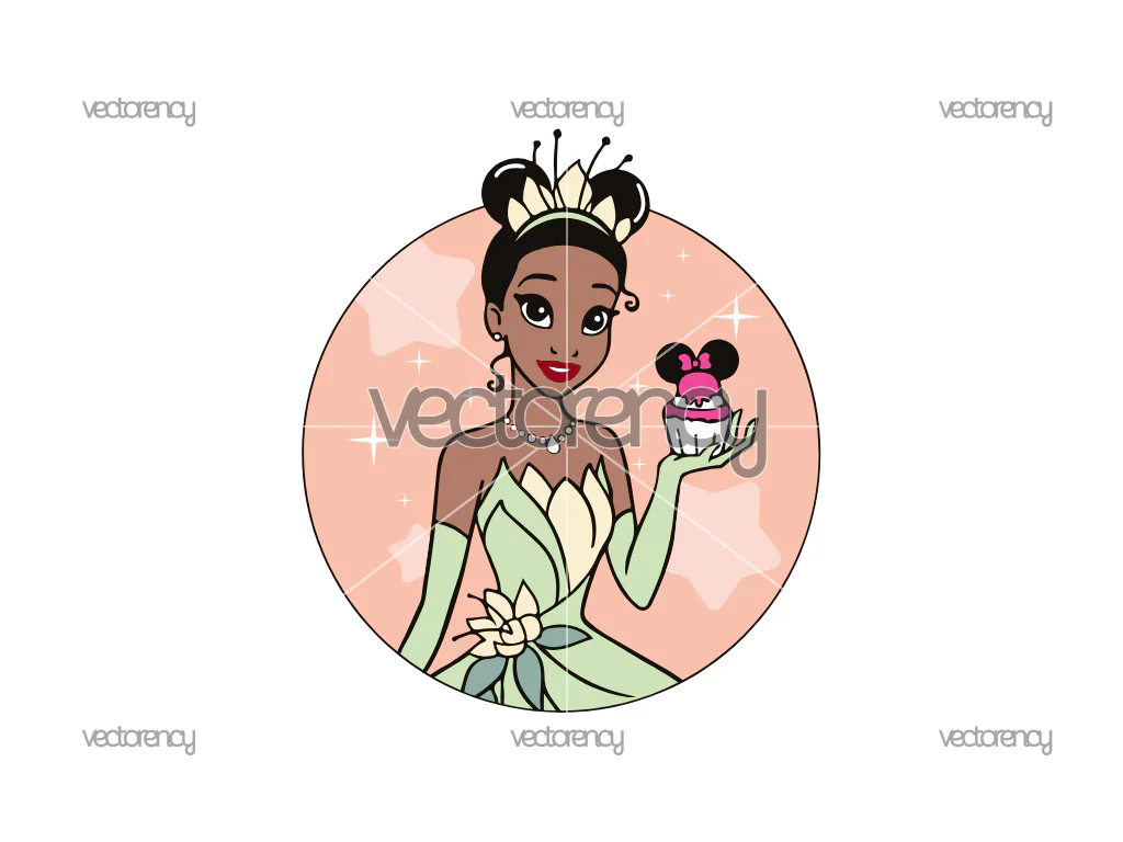 Tiana SVG Snacks Princess And The Frog Vector PNG