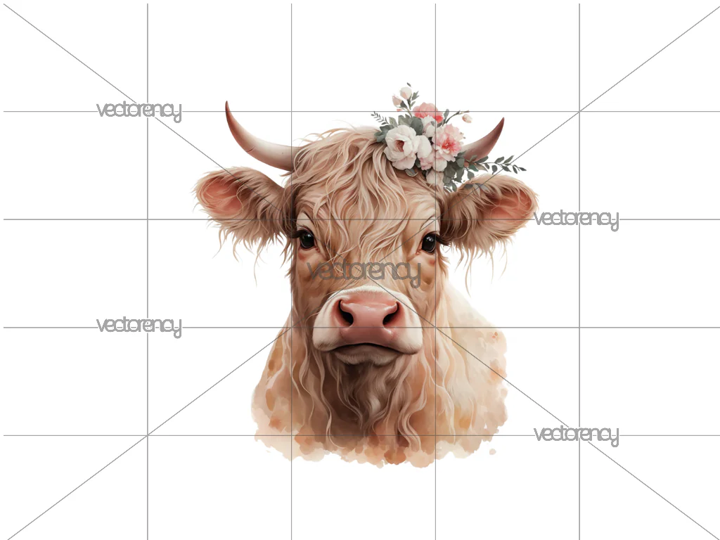 Cow Watercolor PNG