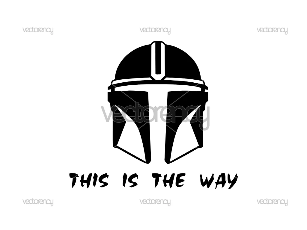 The Mandalorian Helmet SVG This Is The Way Vector Clipart PNG