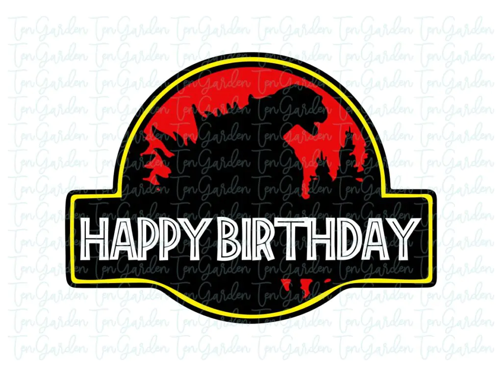 Godzilla Cake Topper Printable PNG EPS SVG