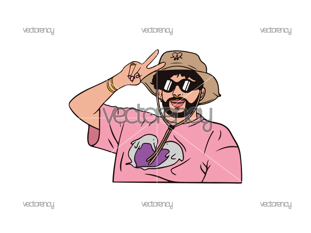 Bad Bunny SVG Clipart