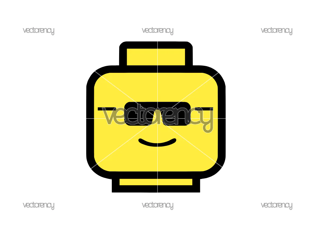 Sunglasses Block head Lego SVG Cut File