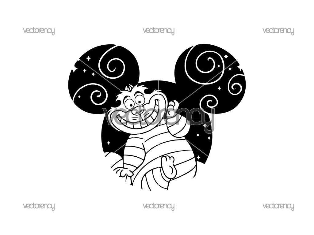 Cheshire Cat SVG Cut File Alice In Wonderland Cricut Instant Download