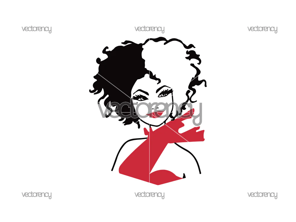 Cruella SVG Png Clipart , Cut File Layered by Color Instant Download