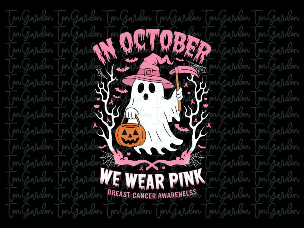 In October We Wear Pink PNG Download