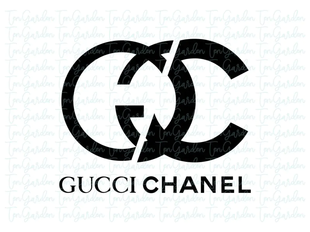 Gucci Logo vs Chanel Logo SVG Design, Funny Logo Vector