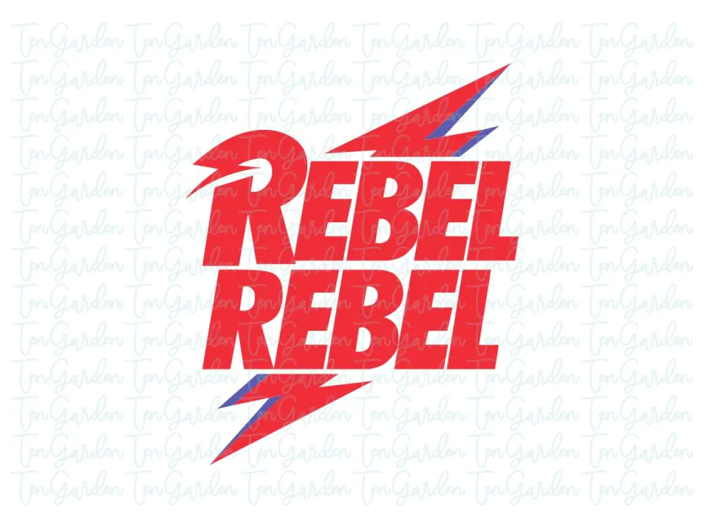 Rebel Rebel Cut File David Bowie SVG