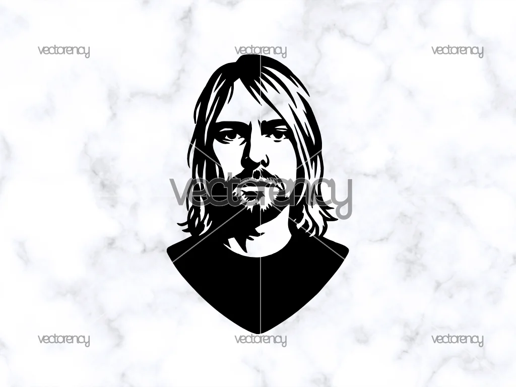 Kurt Cobain Nirvana SVG PNG EPS DXF