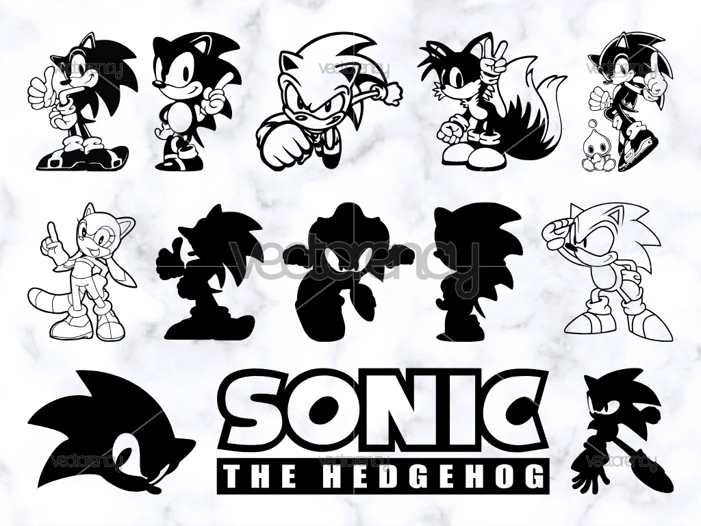 Sonic Face SVG Cricut Classic Clipart Hedgehog
