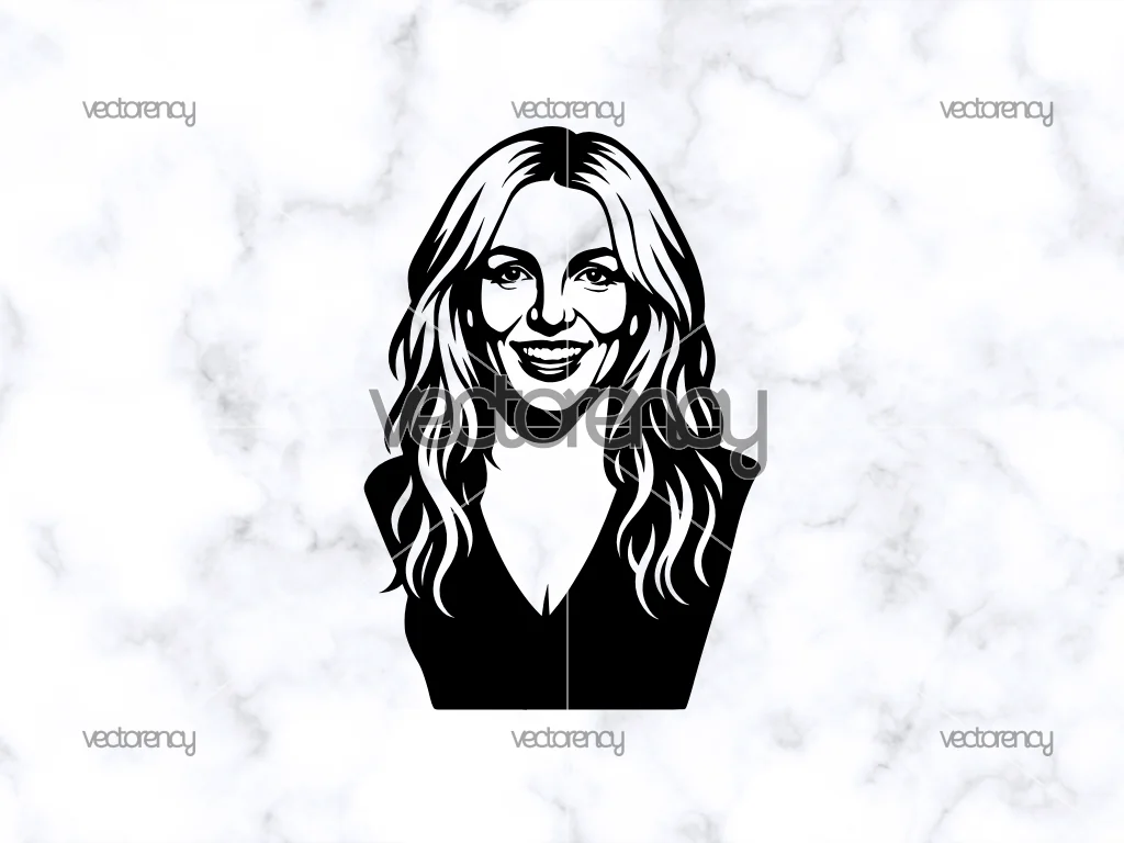 Britney Spears SVG Portrait Vector