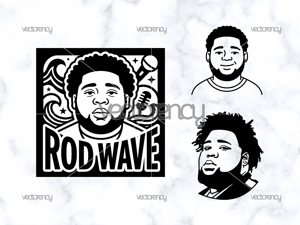 Rod Wave SVG, Drawing Art, Rapper, Music, EPS DXF PNG