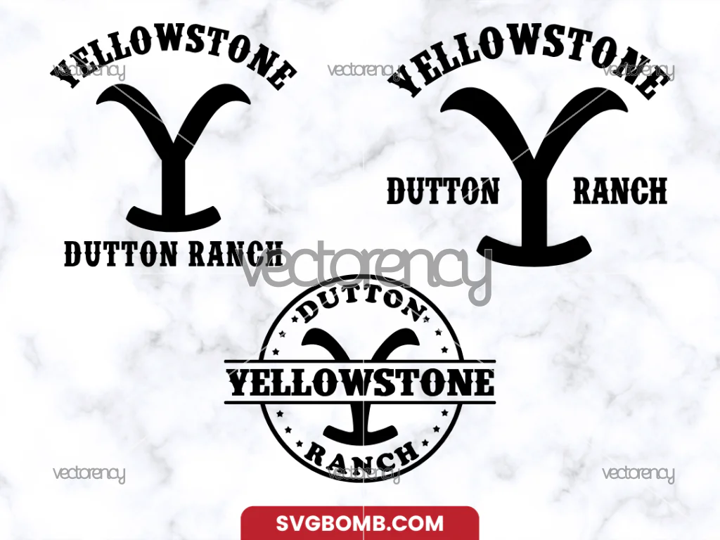 Yellowstone Dutton Ranch SVG Bundle - Western Logo Vector for Cricut & Silhouette