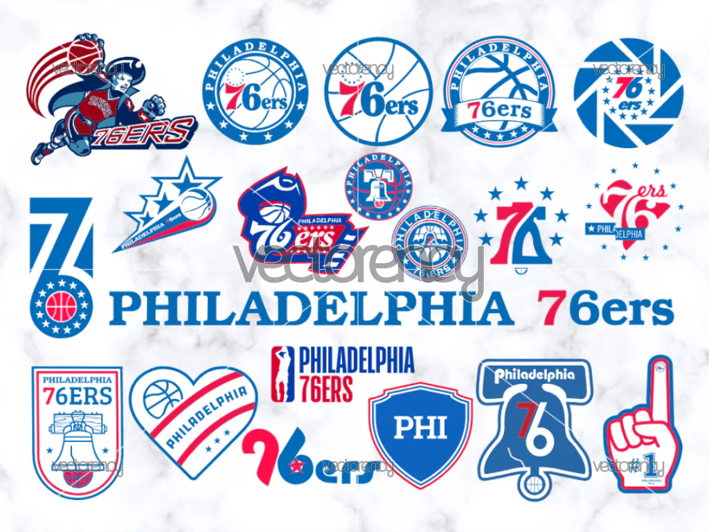 Philadelphia 76ers SVG Bundle – NBA Basketball Logo Cut Files (SVG, PNG, DXF) for Cricut
