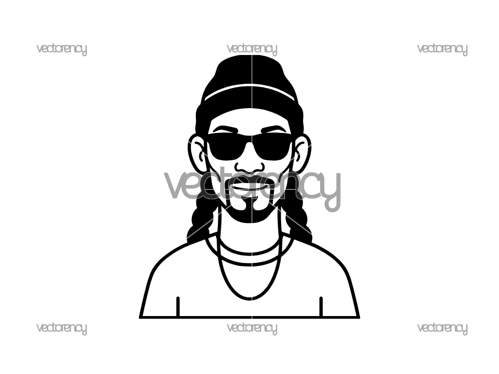 Snoop Dogg SVG, Hip Hop, Rapper Vector Cartoon PNG EPS DXF