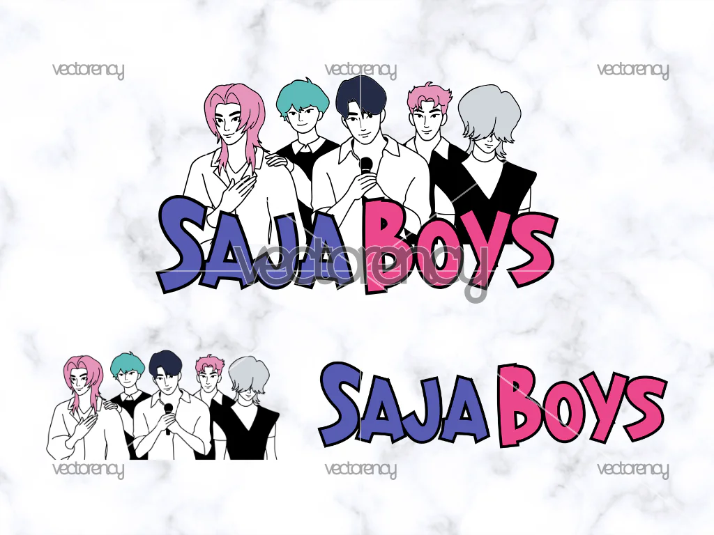 Saja Boys Vector Huntrix Kpop Image PNG SVG