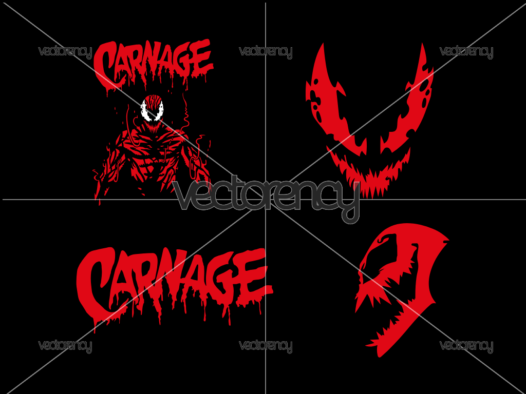 Carnage SVG Bundle, Vector, Logo, Spiderman, Venom PNG