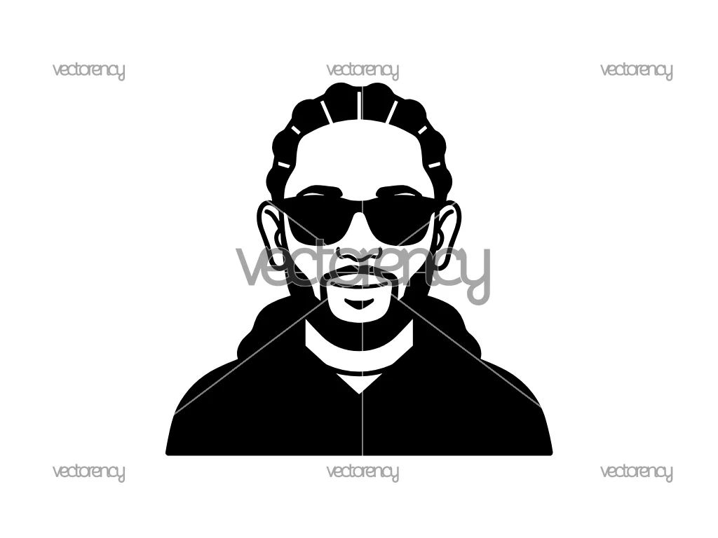 Kendrick Lamar SVG PNG Cartoon Vector