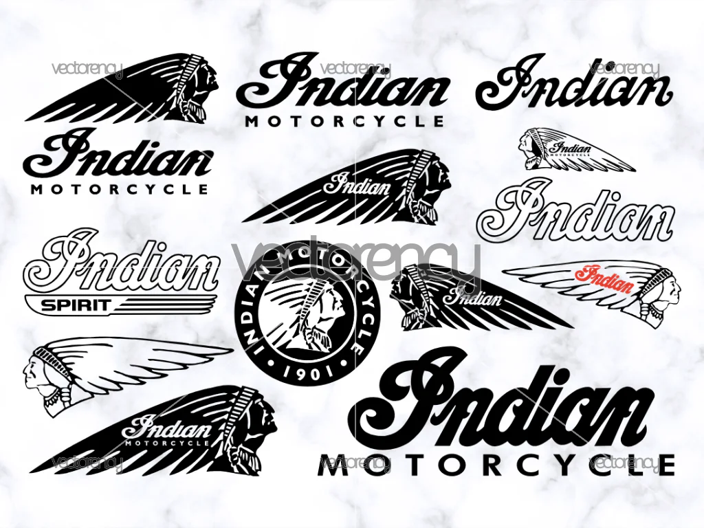 Indian Spirit Racing Logo SVG – Classic Motorcycle Brand Bundle for DIY Makers